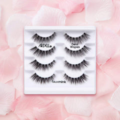Ardell Faux Mink Demi Wispies application closeup demonstrating easy placement.