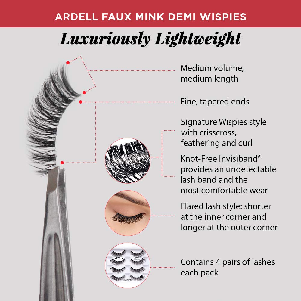 Ardell Faux Mink Demi Wispies travel pack emphasizing compact storage.