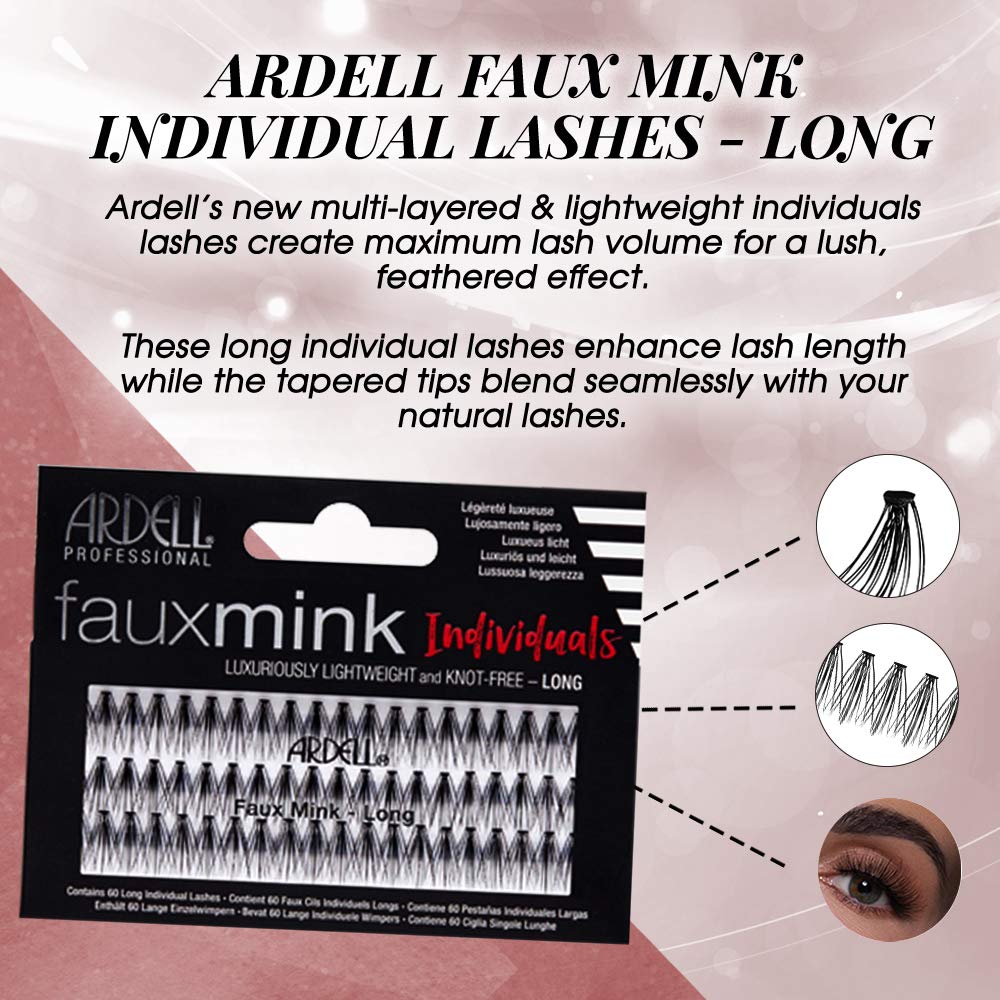 Ardell Faux Mink Individuals Long Black application scene showing lightweight feel.