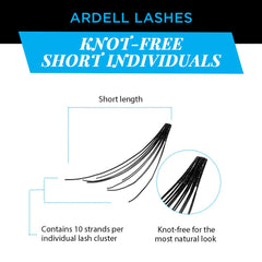 Ardell invisiband knot-free close-up highlights seamless blend with natural lashes.
