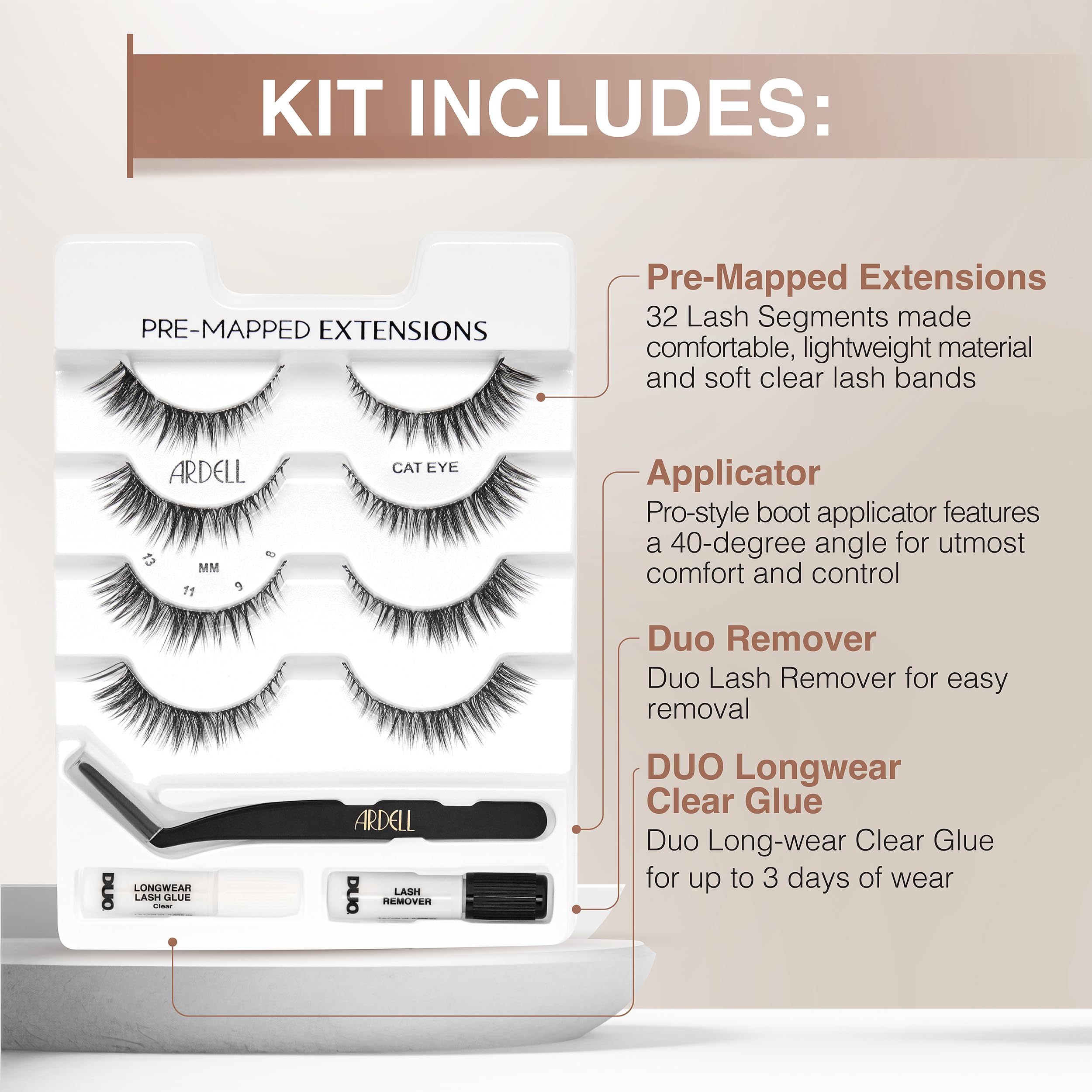 Ardell lash adhesive Duo long-wear keeps lashes secure all day with minimal reapplication