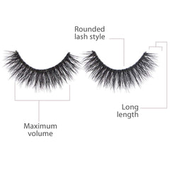 Ardell Mega Volume 252 3D curl close-up showing layered lift