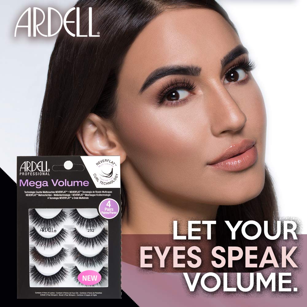Ardell Mega Volume 252 hand-knotted lashes for premium finish