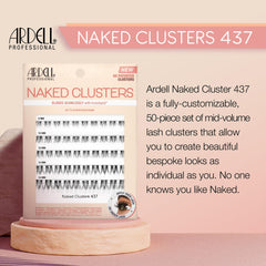 Ardell Naked Clusters 437 8-14mm lengths highlight customizable fit.