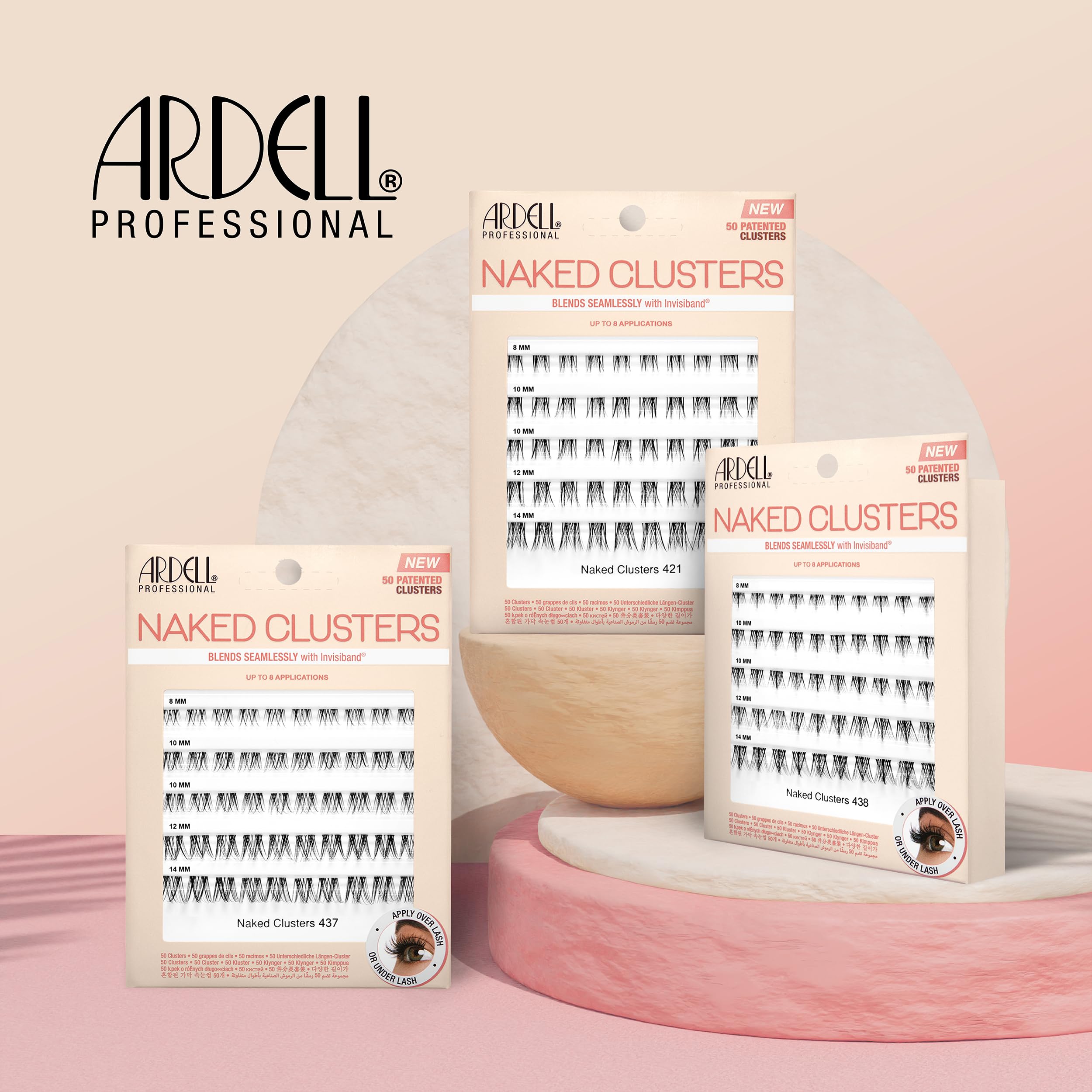 Ardell Naked Clusters 437 multi-day wear concept with reusable clusters.