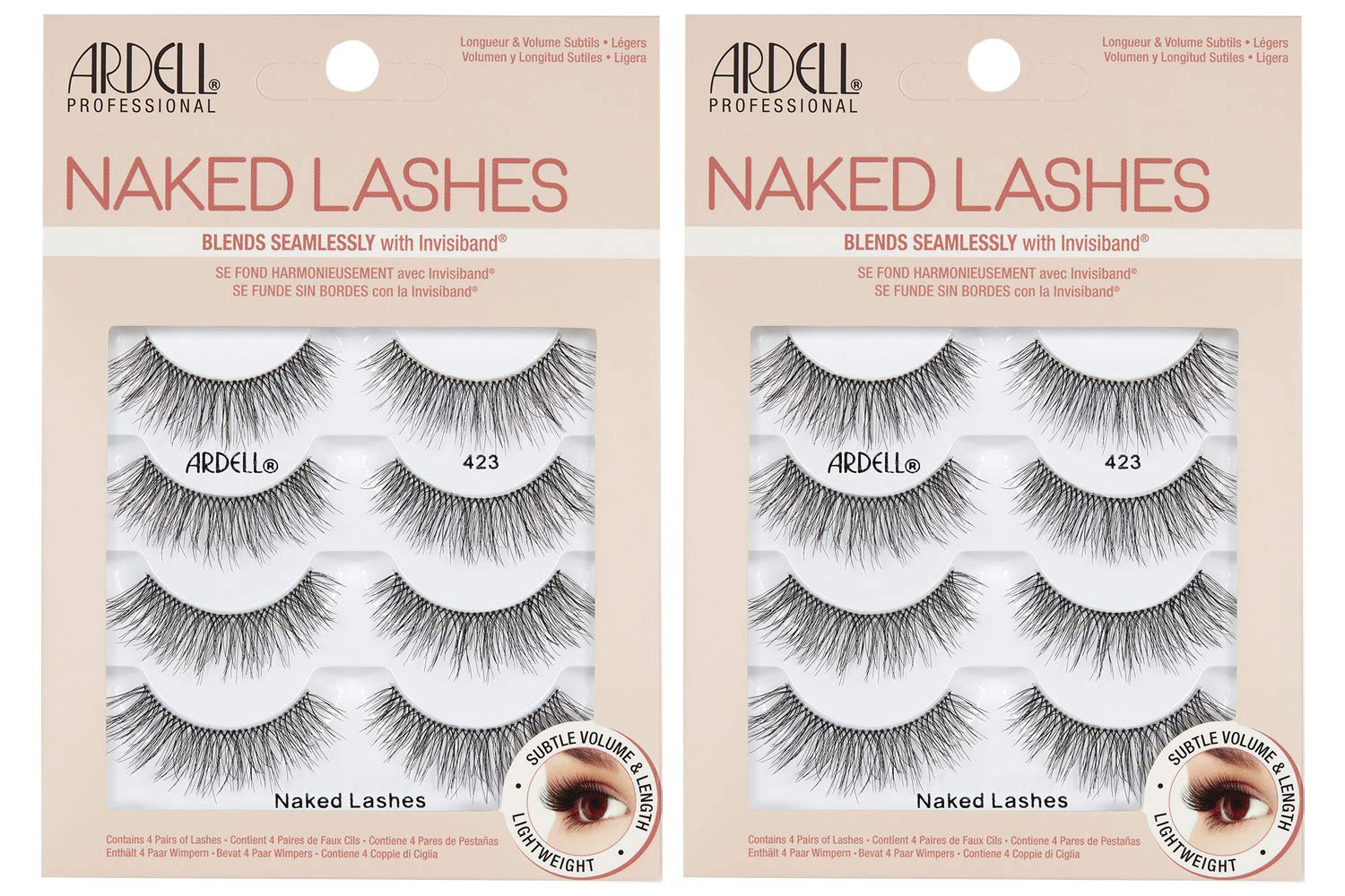 Ardell Naked Lashes 423 strip lashes for natural everyday look