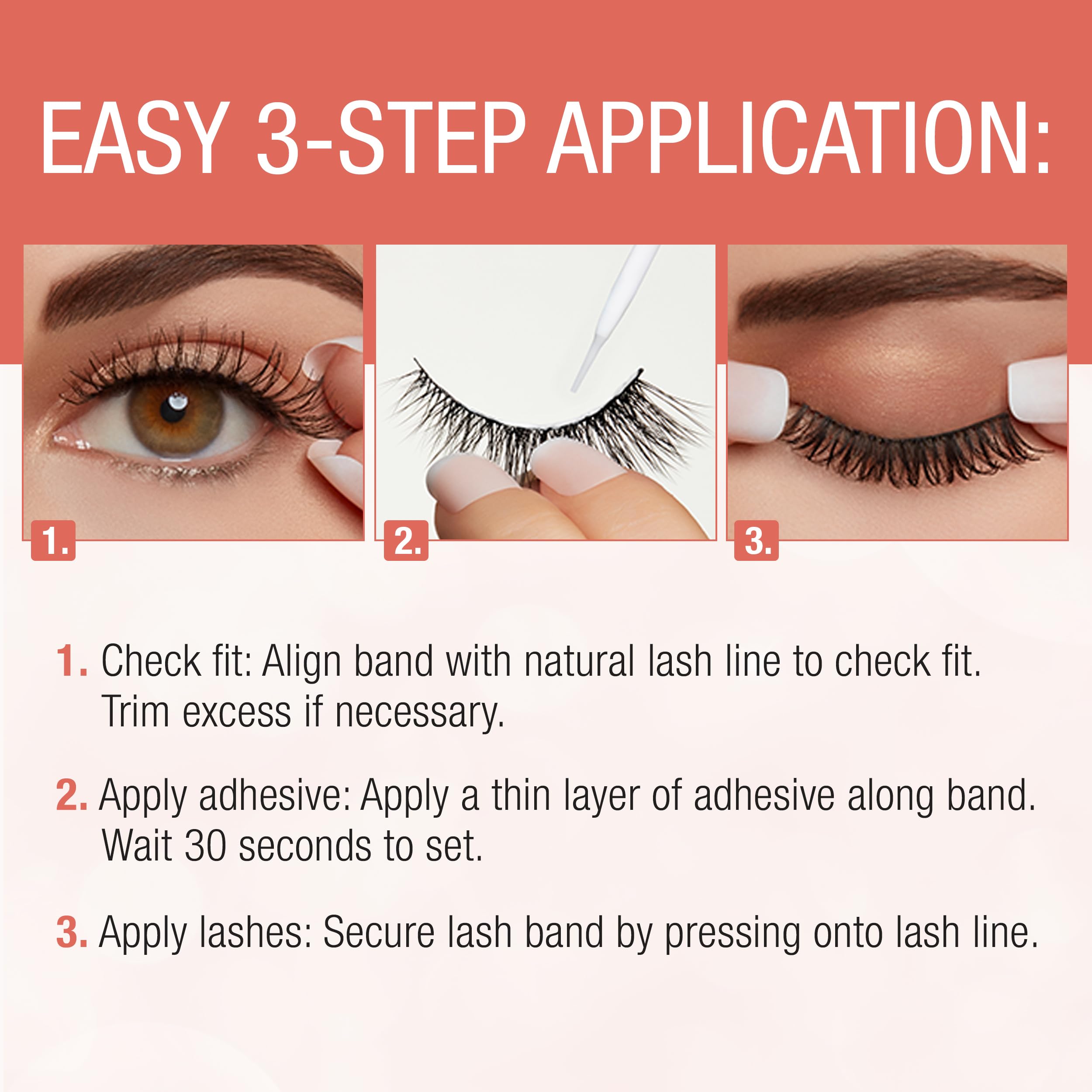 Ardell Naked Lashes 427 soft Wispies layering blends with natural lashes.