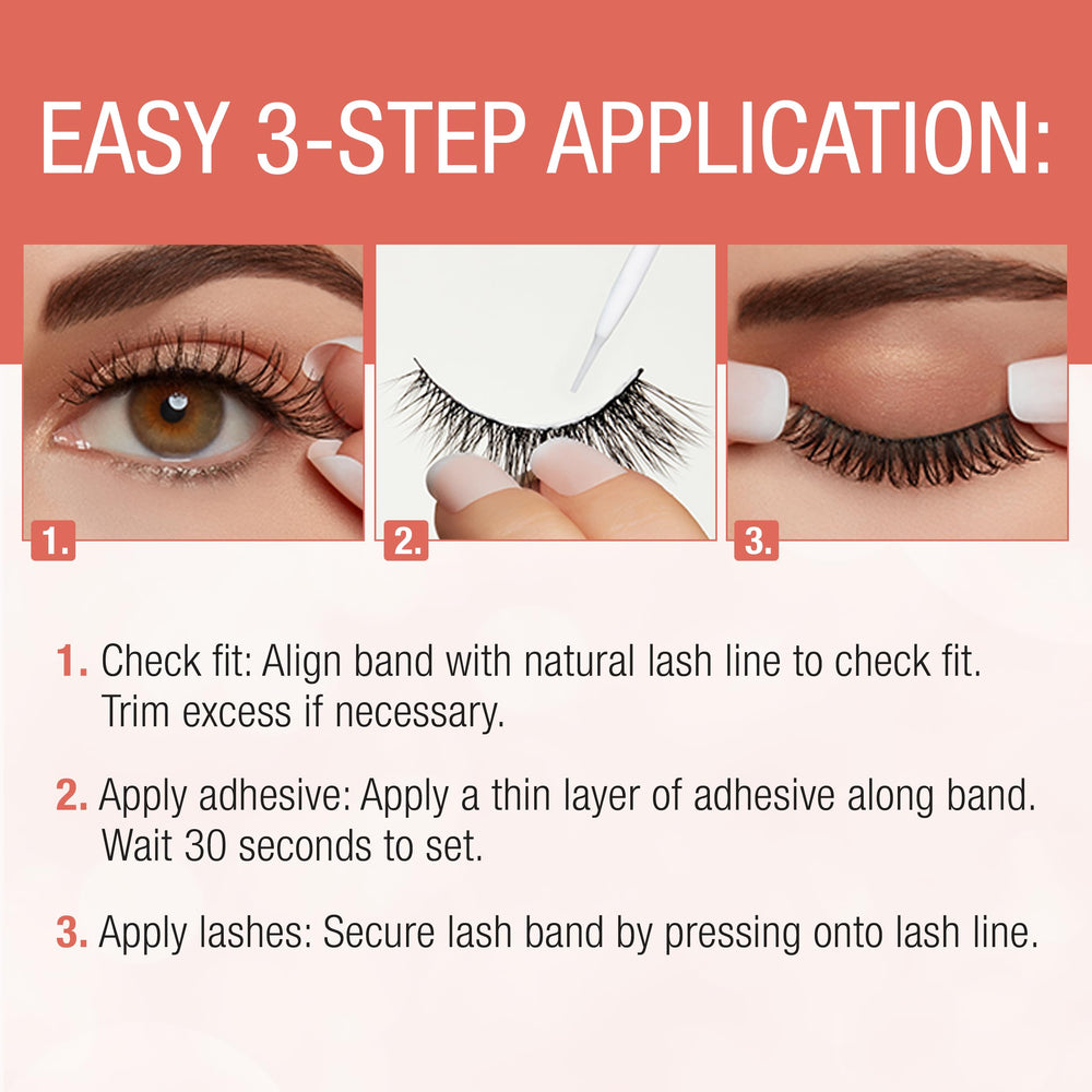 Ardell Naked Lashes 427 soft Wispies layering blends with natural lashes.