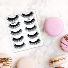 Ardell Natural 101 Demi Black lashes closer look highlights a soft, wearable band.