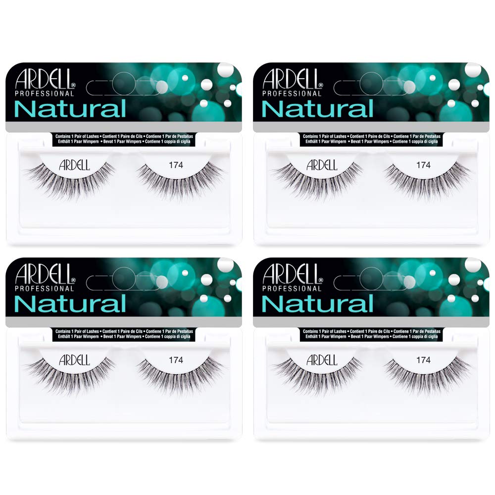 Ardell Natural 174 four-pack on display offers a natural daily look with subtle length