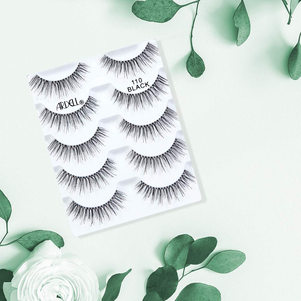 Ardell Natural False Eyelashes 110 Black reusable multipack ideal for multiple occasions.