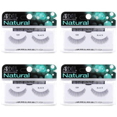 Ardell Natural Lashes 109 Black close-up shows natural full look for daily wear