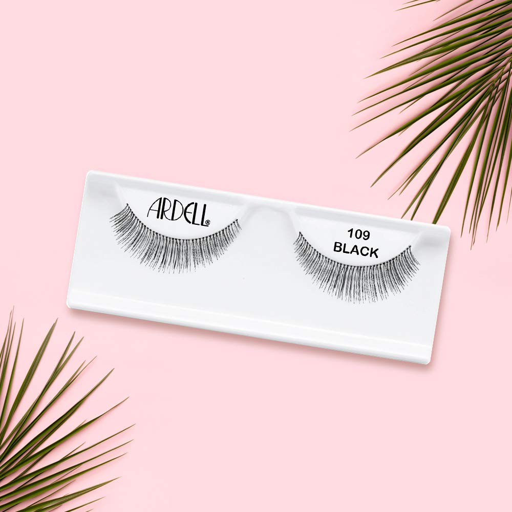 Ardell Natural Lashes 109 Black quad-pack ready for daily use and travel