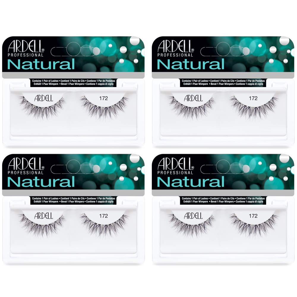 Ardell Natural Lashes 172 closeup with soft fibers for a natural daily look.
