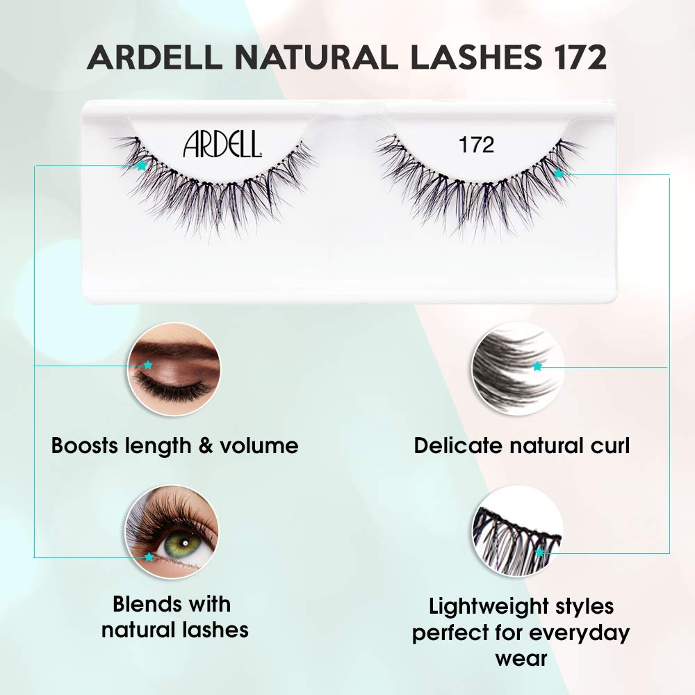 Ardell Natural Lashes 172 invisiband closeup highlighting comfortable undetectable lash band.