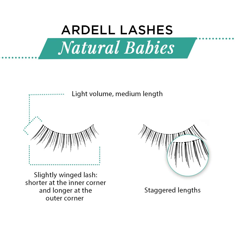 Ardell Babies Black soft tapered fibers deliver natural volume.