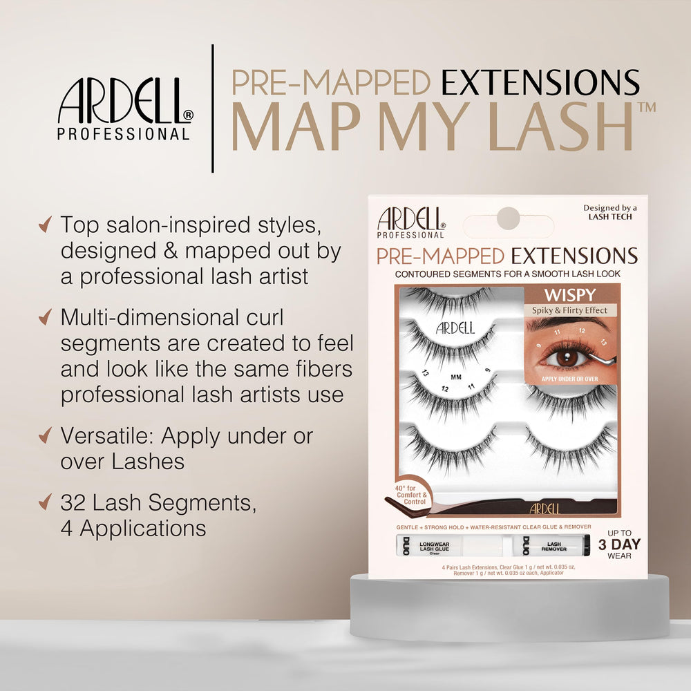 Ardell pro tweezers in use for precise lash placement.