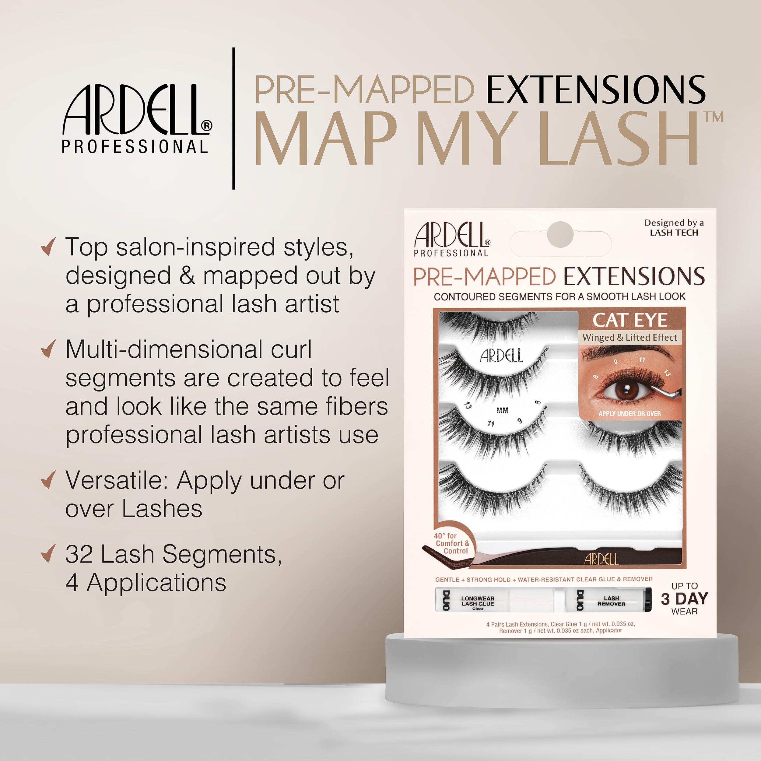 Ardell remover gently dissolves adhesive without pulling, preserving natural lashes between wears