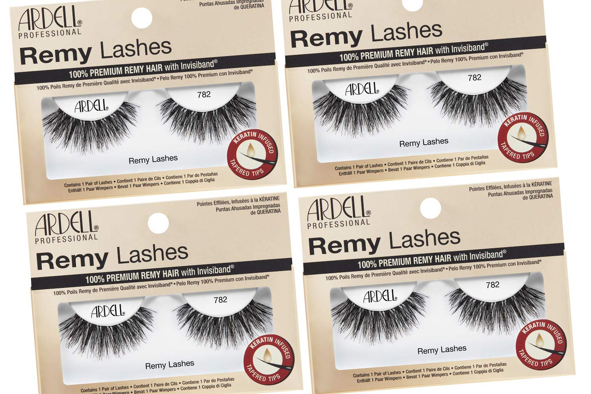 Ardell Remy Lashes 782 keratin-infused invisiband for voluminous, fluttery eyes and comfortable wear.