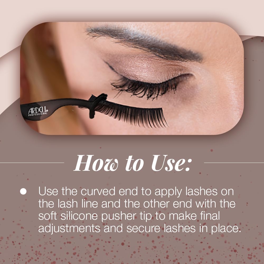 Ardell Silicone Lash Applicator Tool durable black body designed for repeated use