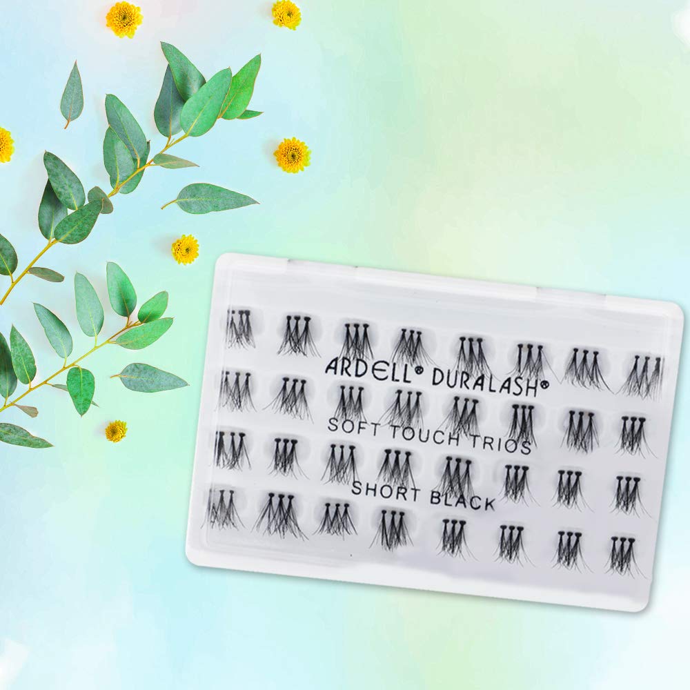 Ardell Soft Touch Trios application shot suggests easy DIY lash cluster placement and comfortable wear