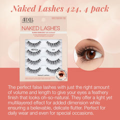 Ardell Strip Lashes Natural Naked Lashes 424 mid-length-wispies for natural lift.