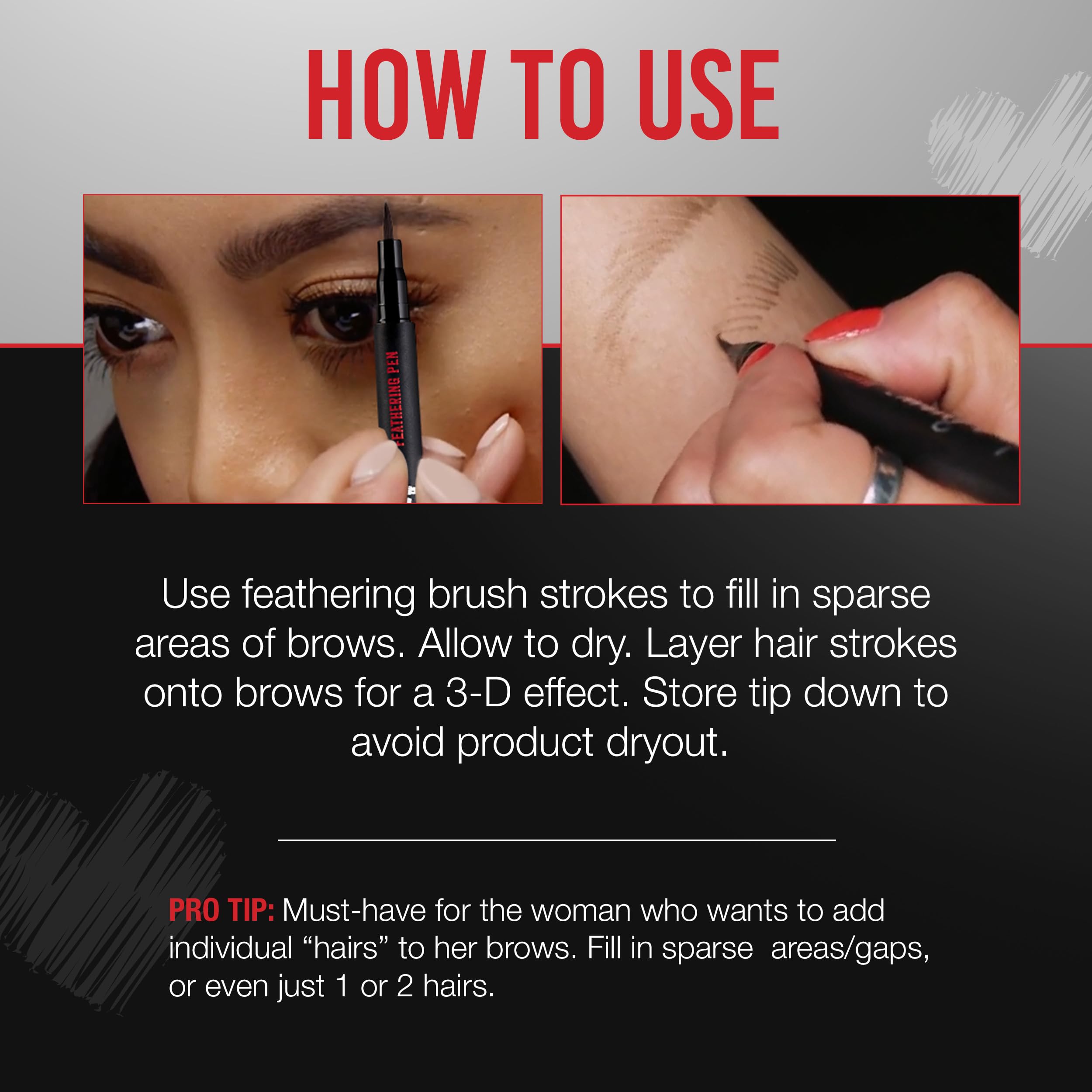 Ardell Stroke a Brow Pencil in dark brown provides versatile shade for brows.