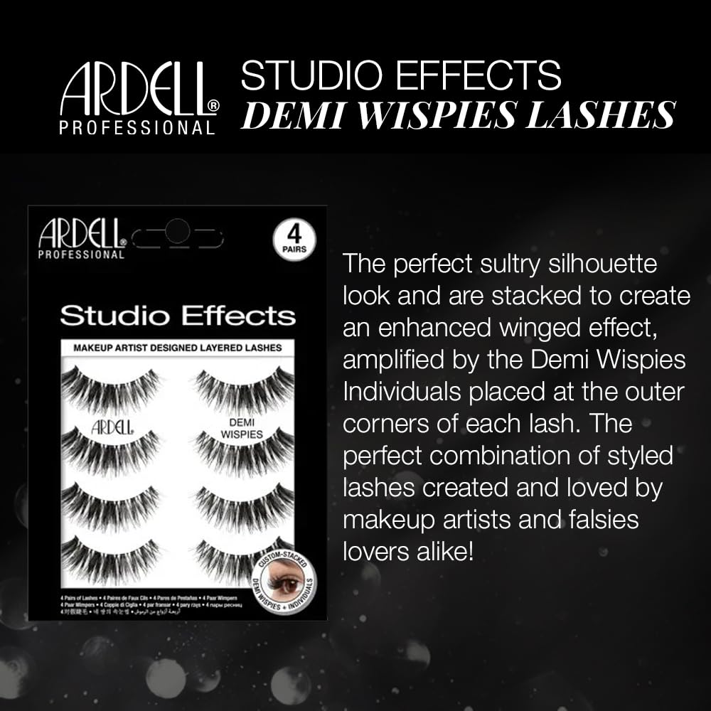 Ardell Studio Effects Demi Wispies outer corner stacking adds drama and length