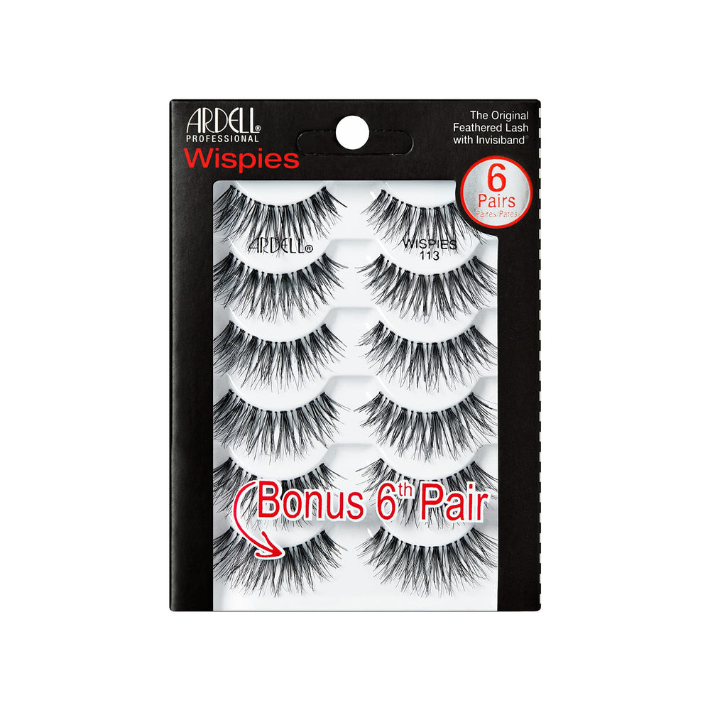 Ardell Wispies 113 closeup shows natural flutter for effortless everyday glam