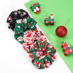 Ardorchid Santa Claus design scrunchie helps elevate holiday party looks