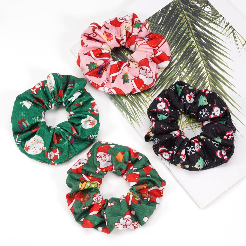 Ardorchid snowman pattern scrunchie adds playful winter vibe and secure hold