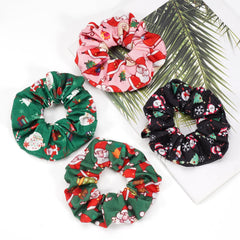 Ardorchid snowman pattern scrunchie adds playful winter vibe and secure hold