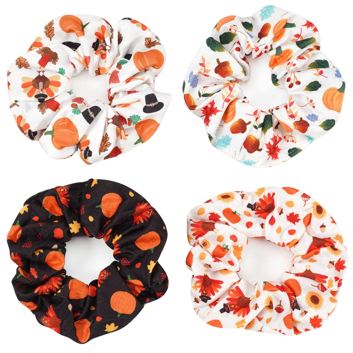 Ardorchid pumpkin-pattern hair tie adds festive style and secure hold.