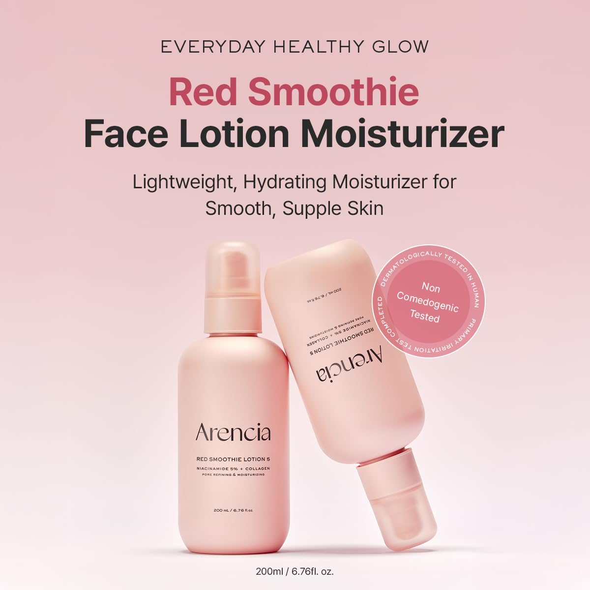ARENCIA face moisturizer texture closeup with creamy, non-greasy finish for all-day comfort