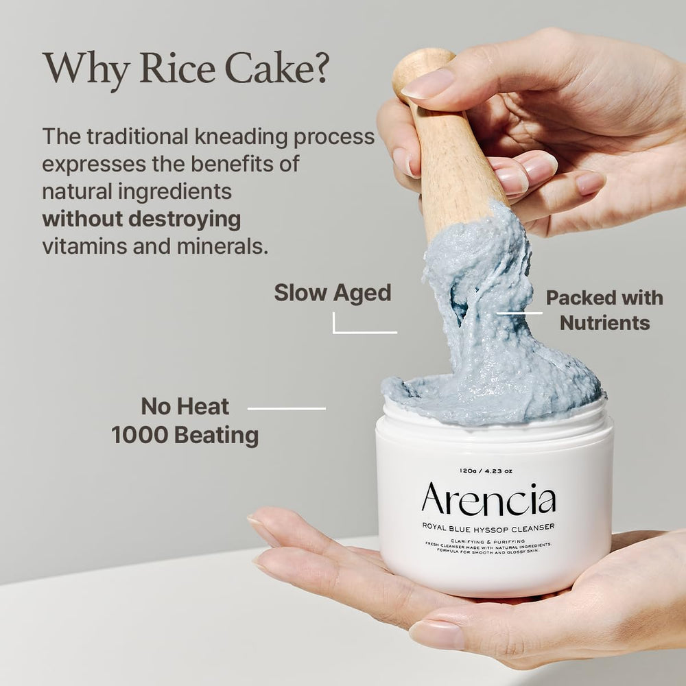 ARENCIA hyssop brightening scrub packaging highlights the 1.76oz travel-friendly tub.