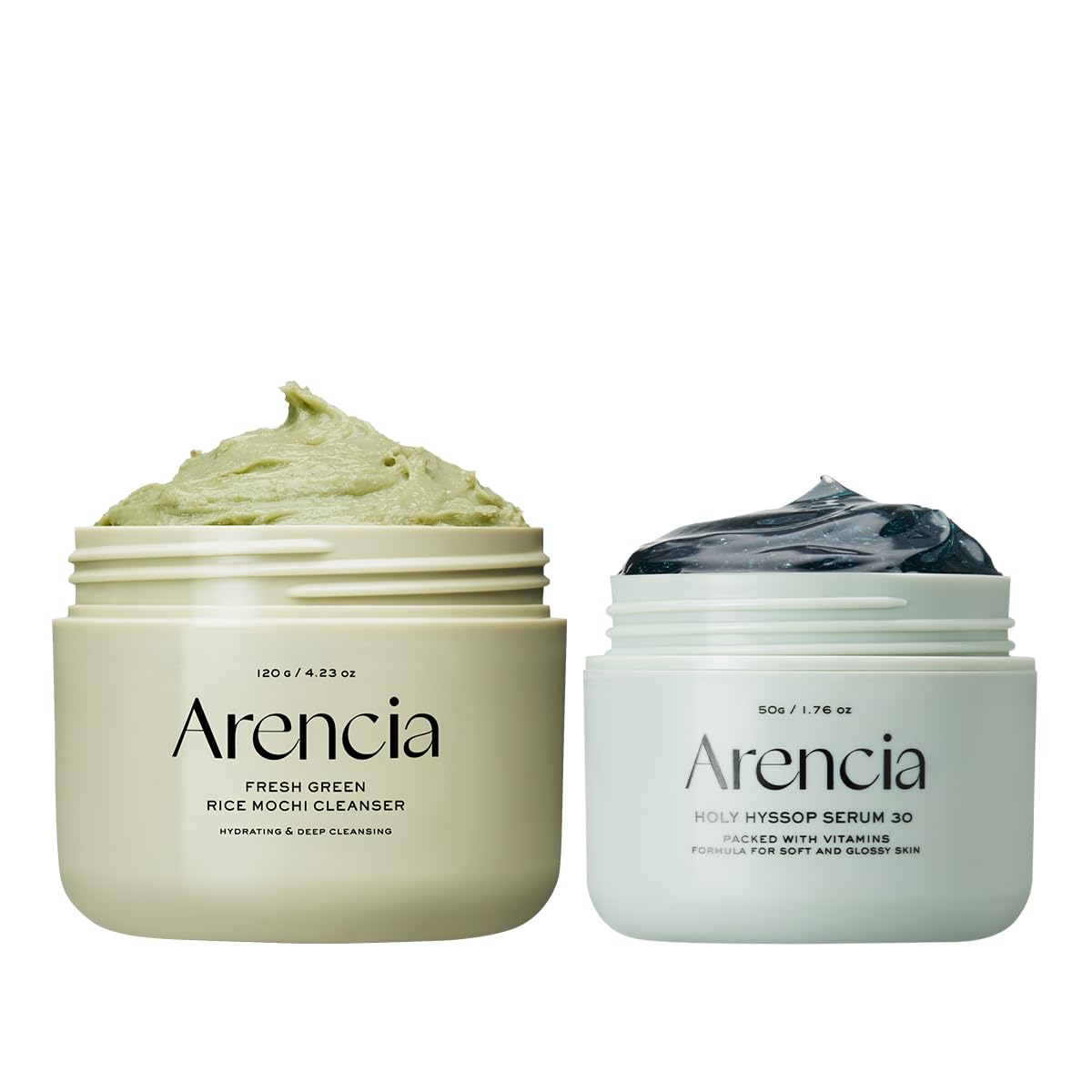 Arencia Clear Glow Duo bottle showcases a two step routine for a radiant complexion.