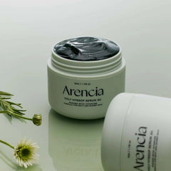 Arencia Glow Hyssop texture closeup emphasizes silky finish and skin-friendly ingredients.