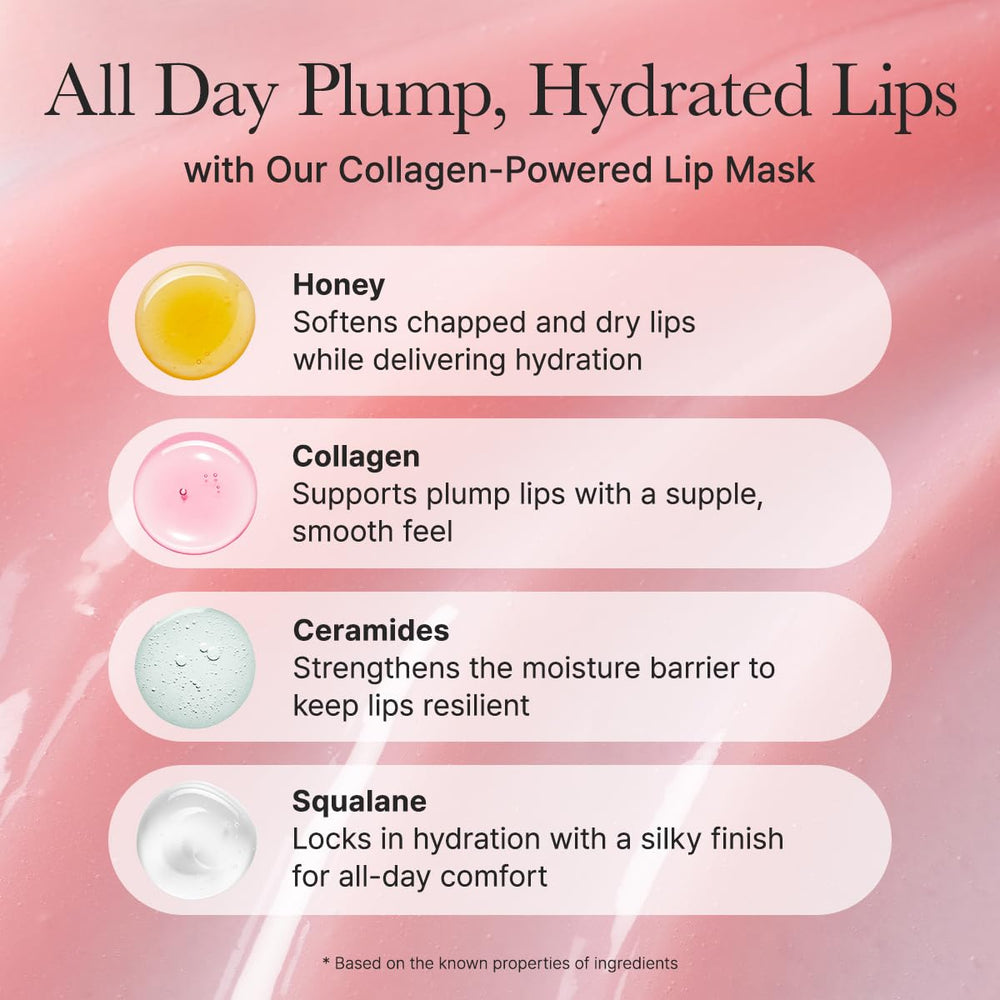 ARENCIA Honey Glazed Collagen Lip Mask texture melting at body temperature.