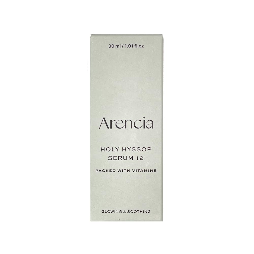 Arencia Hyssop Glow Serum on skin demonstrates glow and texture refinement.
