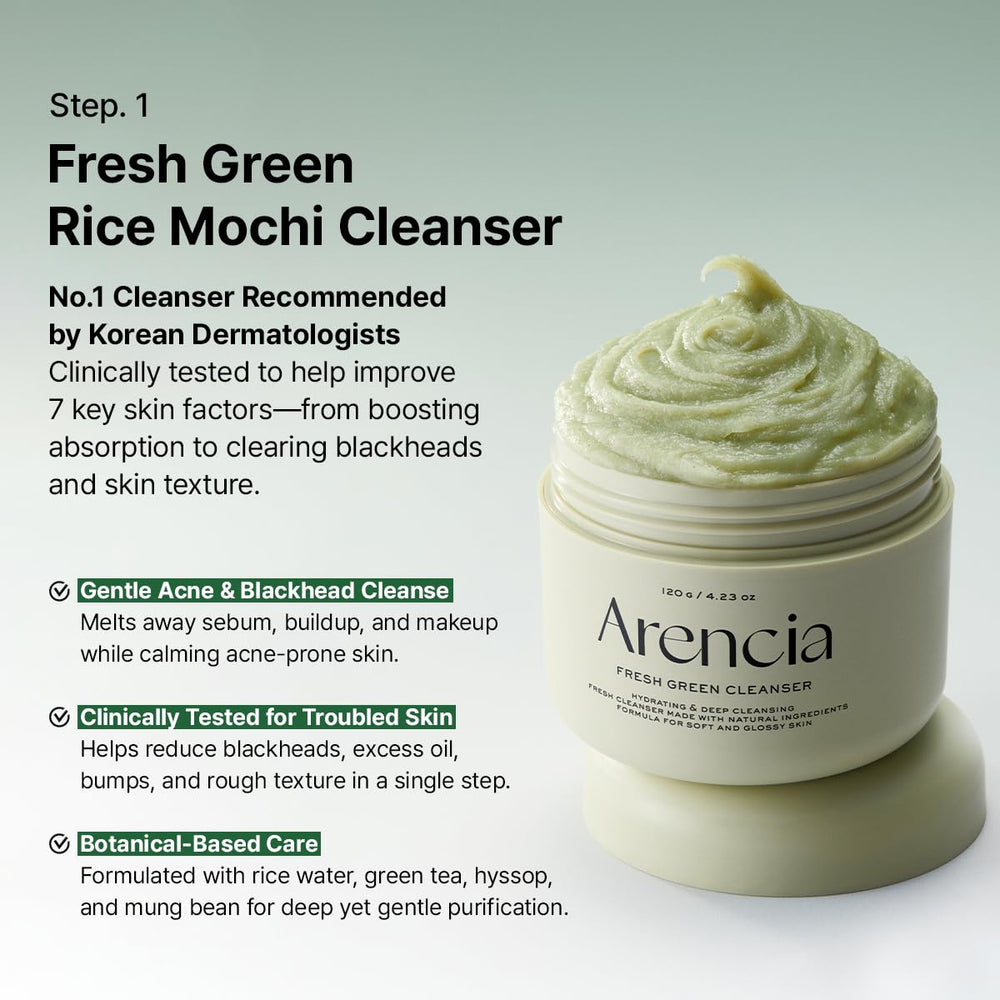 Arencia pore care cleanser demonstrates deep cleansing for clearer pores.