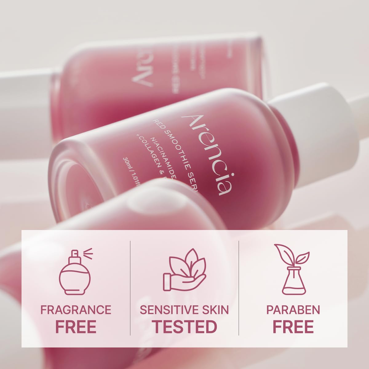 ARENCIA Arencia Red Collagen Peptide Serum box and bottle packaging