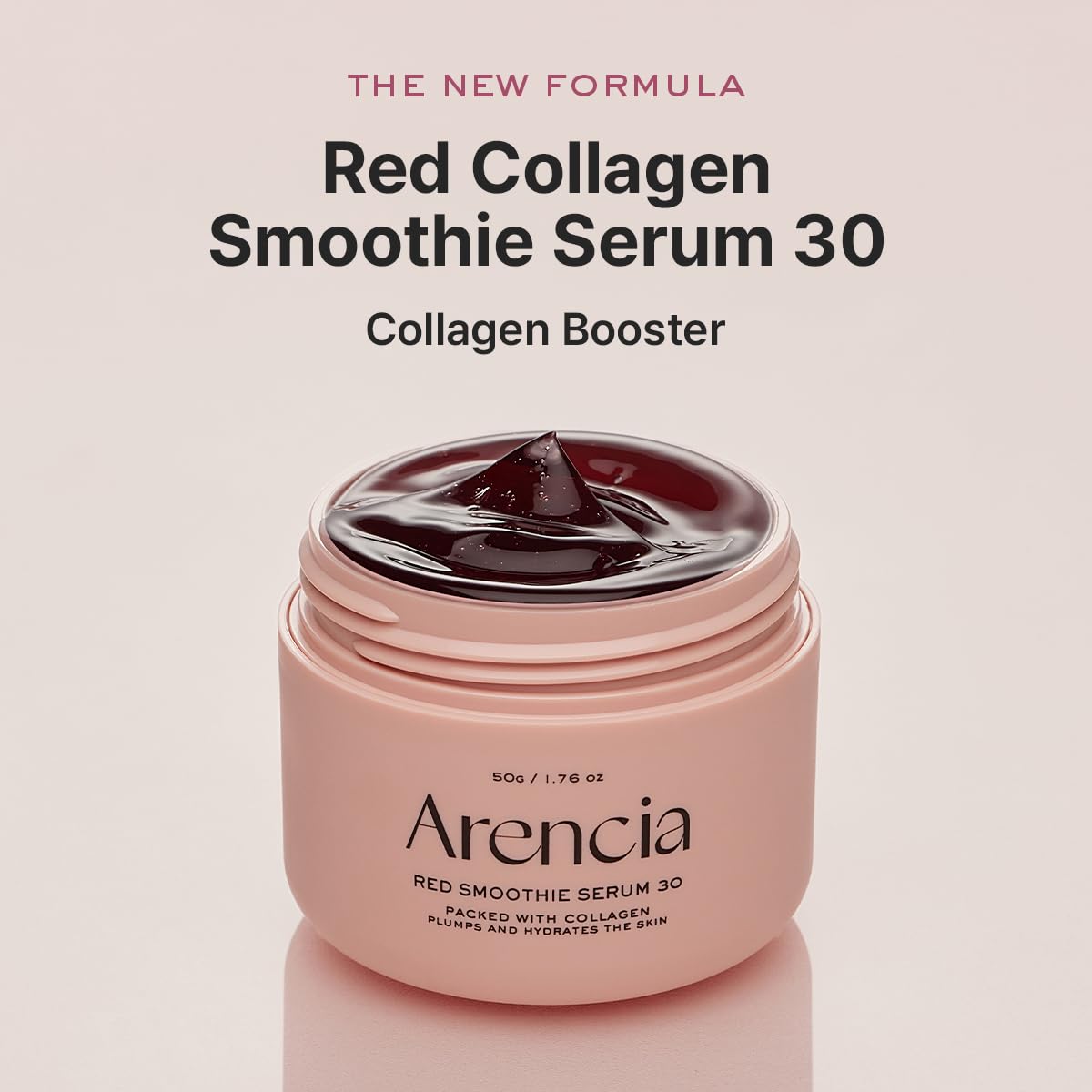 ARENCIA Arencia red smoothie serum texture spread showcases silky application for overnight hydration.