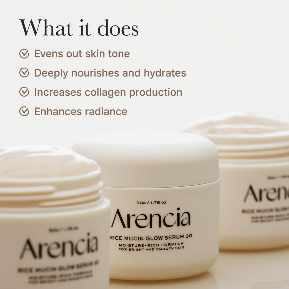 Arencia Rice Mucin Overnight Glow application steps guide nightly routine for plump skin