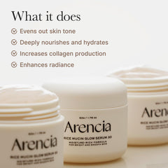Arencia Rice Mucin Overnight Glow application steps guide nightly routine for plump skin