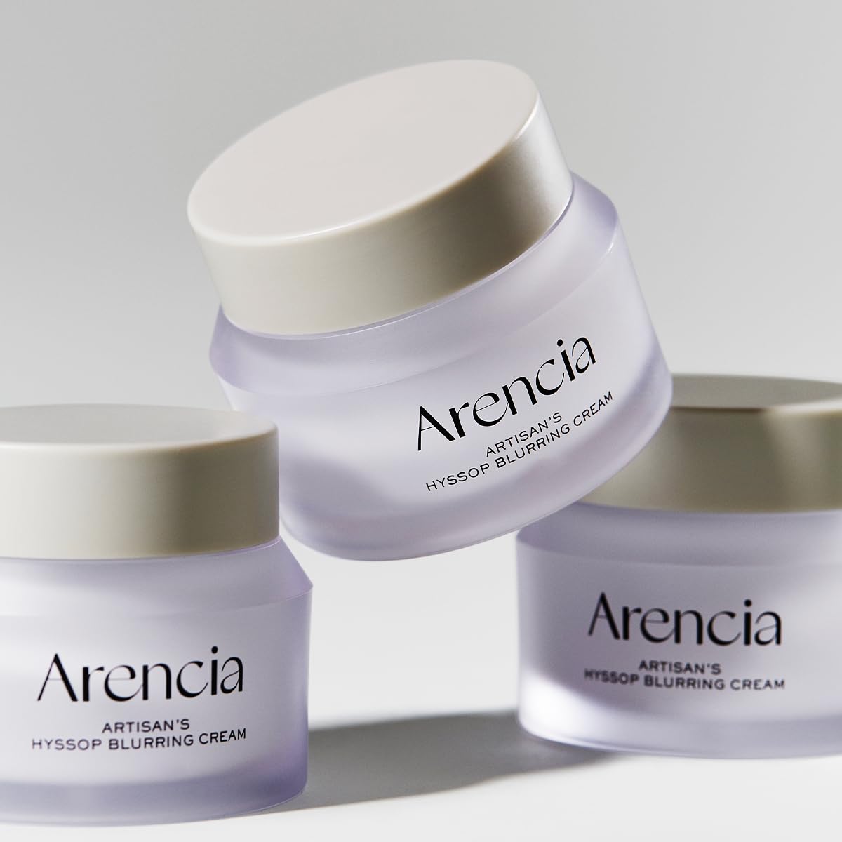 ARENCIA Hyssop Blurring Cream packaging shot with premium Korean skincare branding.
