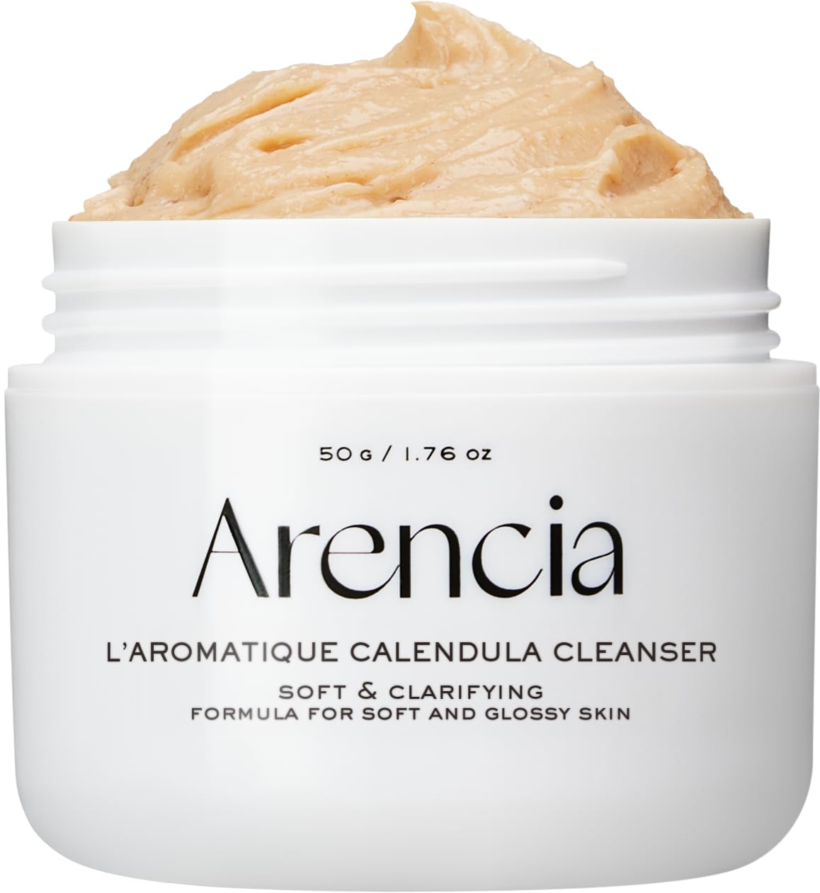 ARENCIA Calendula Rice Mochi Cleanser packaging in a travel-friendly bottle for easy on-the-go use