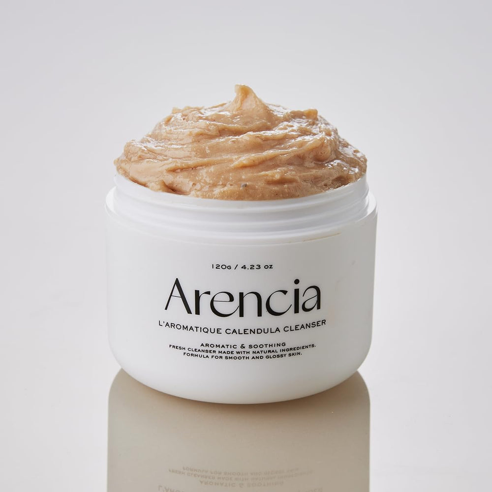 ARENCIA Calendula Rice Mochi Cleanser in a daily routine shot