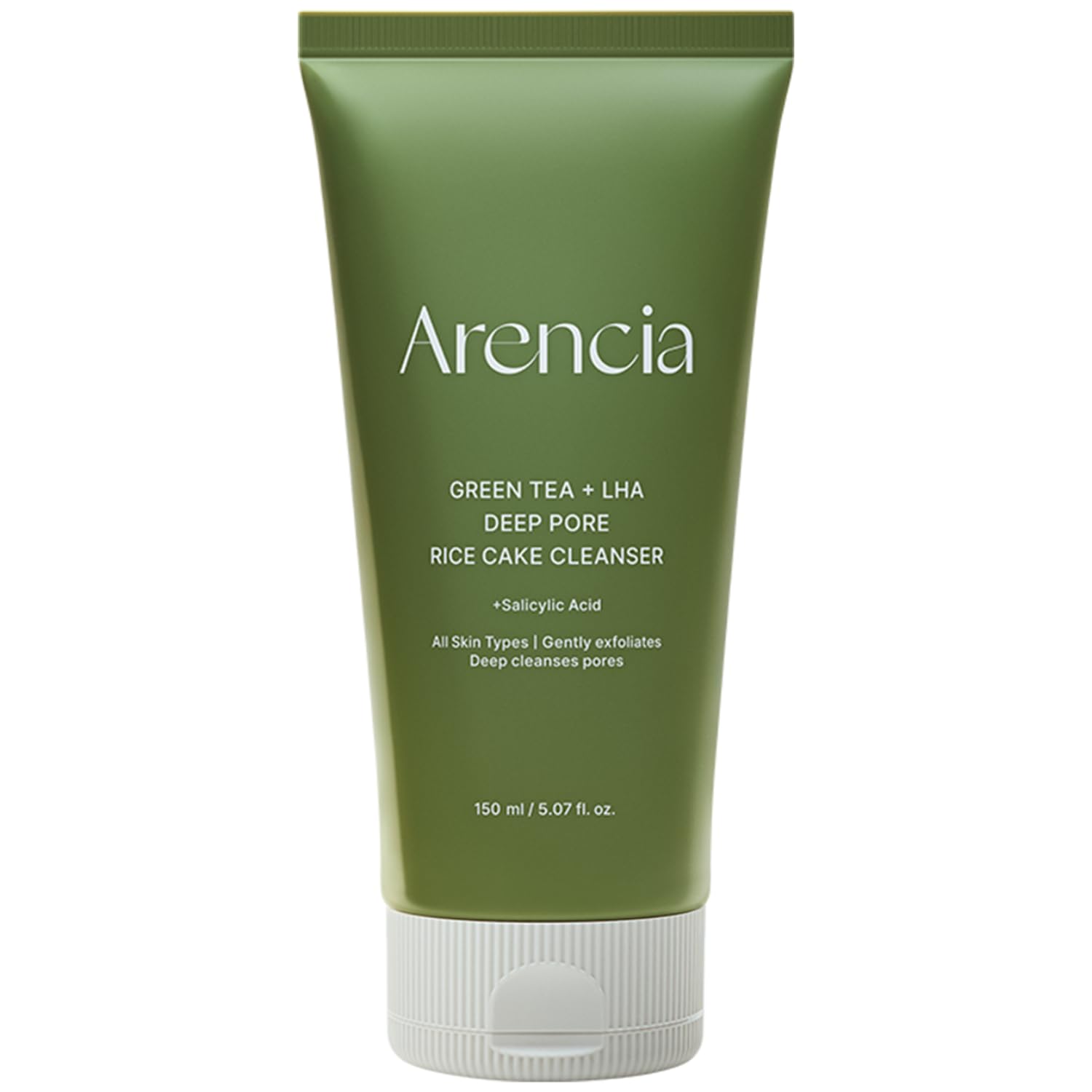 ARENCIA Rice Cake Cleanser texture close-up for gentle cleansing action