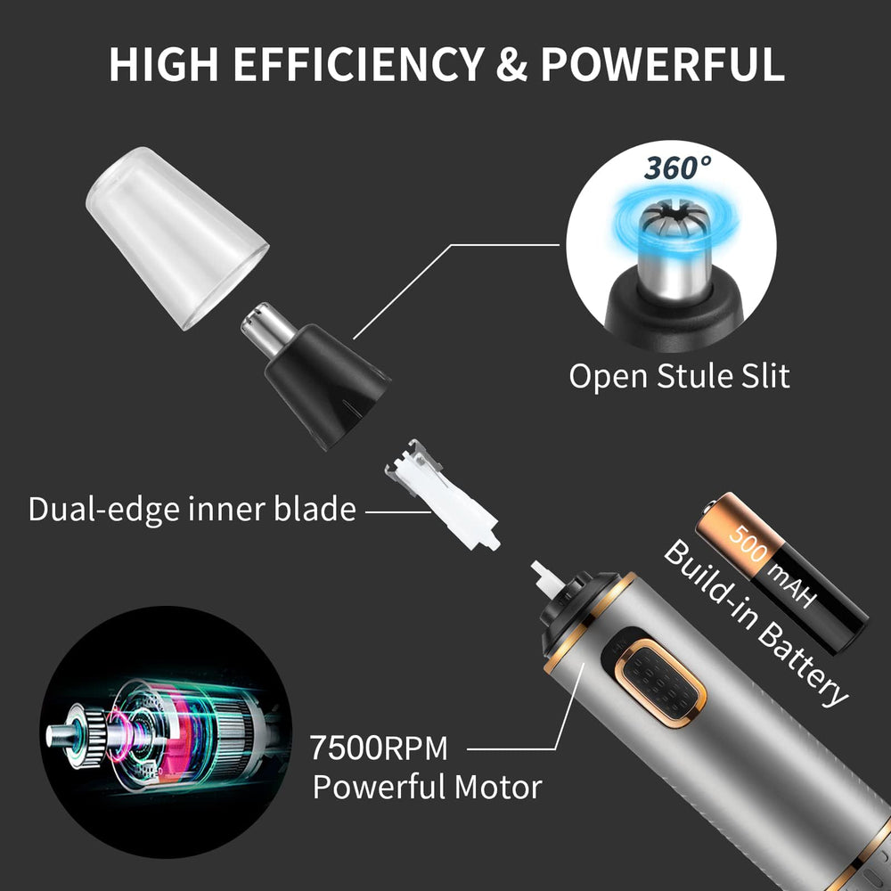 AREYZIN 3-in-1 attachments enable beard and eyebrow grooming on the go.