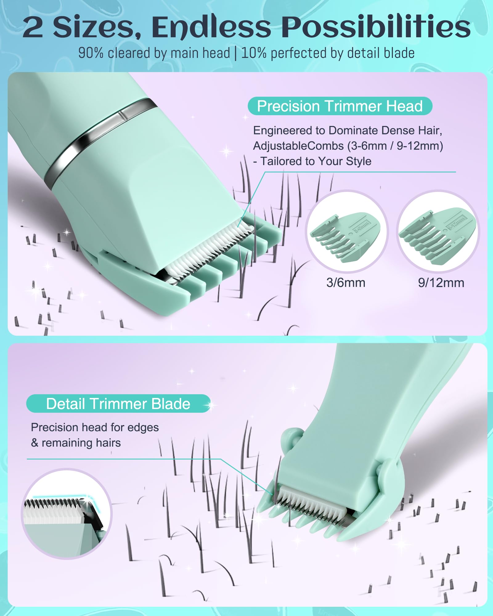 AREYZIN bikini trimmer wide blades with 20-32mm range for customizable trimming